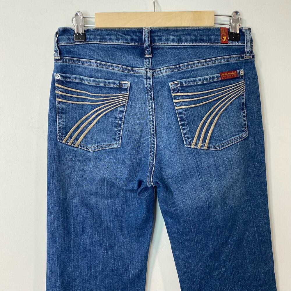 7 For All Mankind DOJO Jeans Flare Wide Leg Blue Denim Size 29